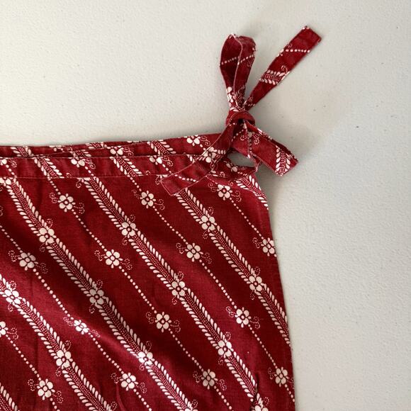 VTG Red Mini Wrap Skirt Women's Size 9/10 Medium - Picture 3 of 5